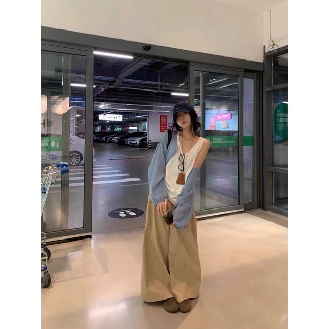 Bluza de damă cu mâneci lungi, în carouri americane retro, croială lejeră, guler polo, model grilă, jachetă cardigan cu protecție solară, material poliester-elastan