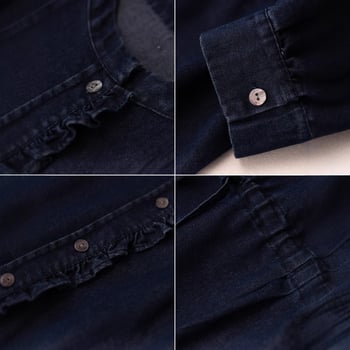 Bluza elegantă de damă cu guler rotund, bordură decorativă și șnur