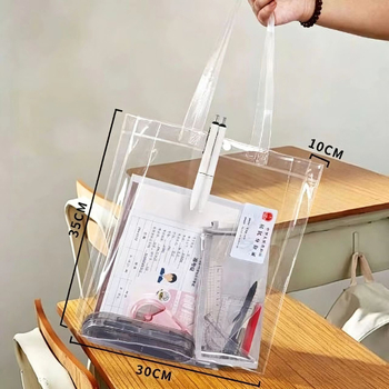 Geantă transparentă de depozitare pentru examenele de admitere, dosar de documente impermeabil cu două straturi