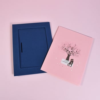 Carte de Valentine inovatoare, lucrată manual, pop-up 3D pentru cupluri cu flori de cireș