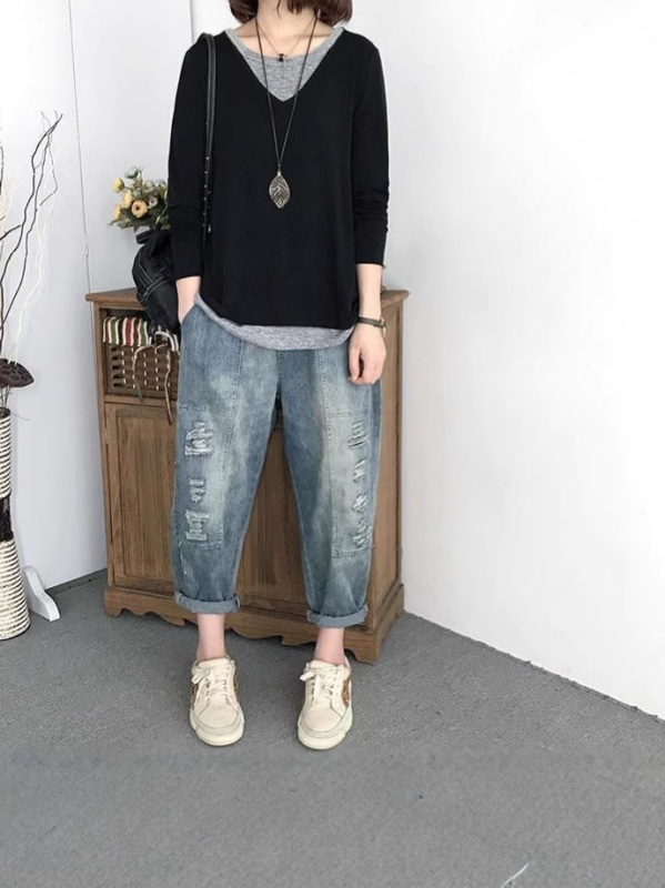 Tricou de damă cu mânecă lungă pentru primăvară și toamnă, noul model 2024, top chic cu design minimalist și versatil, aspect premium
