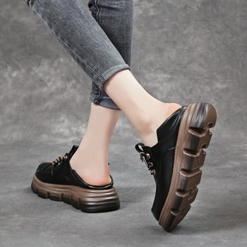 Loafers din piele moale, stil britanic, purtare dublă, talpă groasă, șireturi, confort primăvară–toamnă 2025