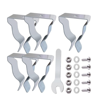 Set de 5 piese: kit hardware pentru capac de fântână a ferestrei, cu clipsuri cu arc, set pentru fereastra de subsol