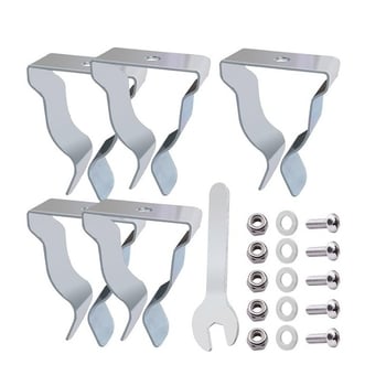 Set de 5 piese: kit hardware pentru capac de fântână a ferestrei, cu clipsuri cu arc, set pentru fereastra de subsol