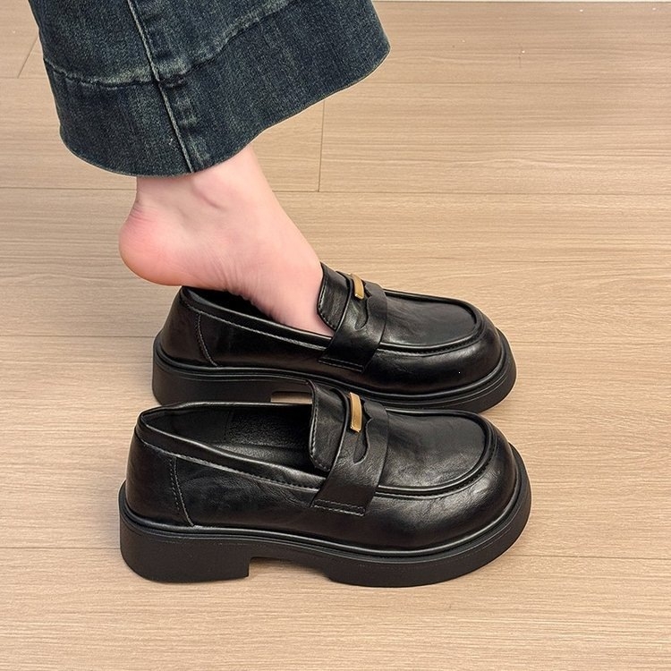 Loafers femei cu aer retro, slip-on, primăvară–toamnă 2026, chic britanic, pantofi comozi