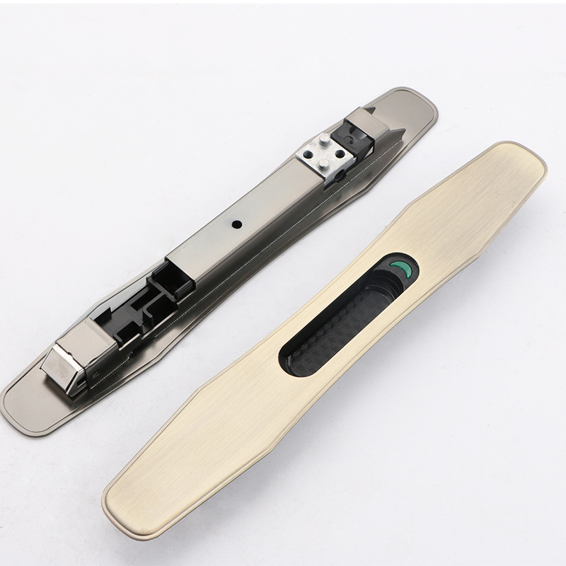 Încuietoare cu cârlig pentru uși și ferestre glisante din sticlă, încuietoare cu bandă pentru uși glisante, accesorii pentru perete cortină din aluminiu – stil modern minimalist