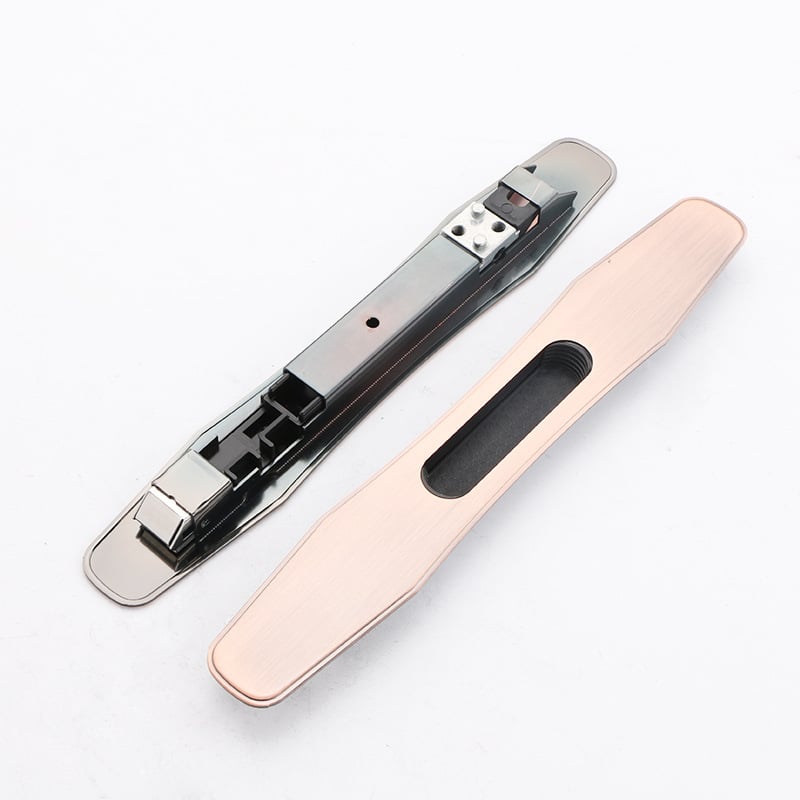 Încuietoare cu cârlig pentru uși și ferestre glisante din sticlă, încuietoare cu bandă pentru uși glisante, accesorii pentru perete cortină din aluminiu – stil modern minimalist