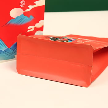 Saci personalizați de ambalare alimentară, impermeabili cu folie de aluminiu, pungă stand-up cu sigiliu pe opt laturi, pentru ceai, cafea și gustări