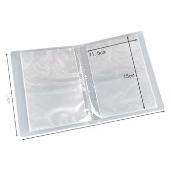 Agenda transparentă A6 cu buzunare de inserție, clasificare, pungă de depozitare, etichete, mini caiet, dosar pentru documente de birou, imprimare logo