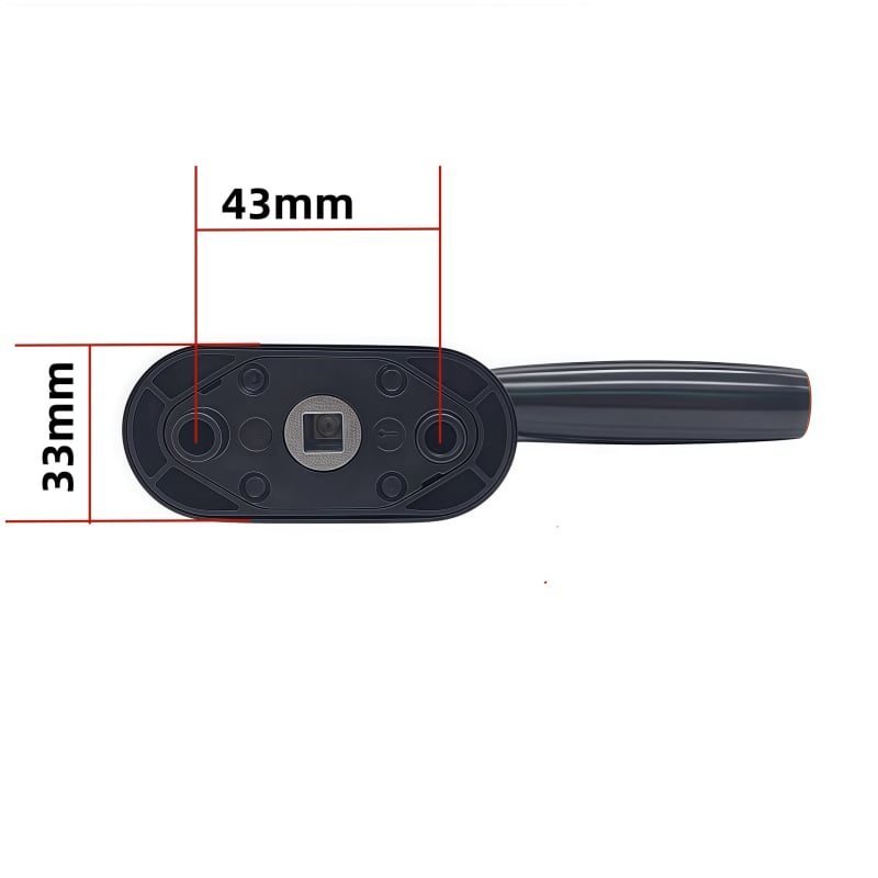Mâner din cupru masiv pentru uși și ferestre, ax pătrat de 43 mm, rotativ