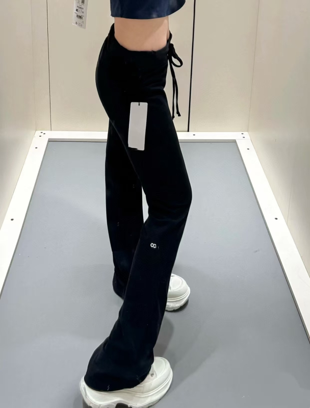 Pantaloni de fitness pentru femei, talie înaltă, fleece cu imprimeu litere, croială care accentuează posteriorul, pentru purtare zilnică