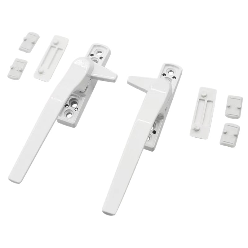 Set alb de mânere pentru ferestre în stil european, accesorii hardware, mâner din plastic și set de încuietori pentru ferestre glisante de uz casnic