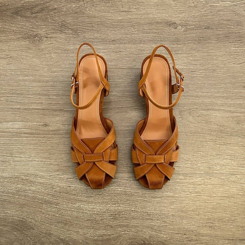 Sandale Mary Jane romane pentru femei, cu degetul închis, țesătură perforată, din piele de vită de primă clasă, lucrate manual, stil retro, talpă plată