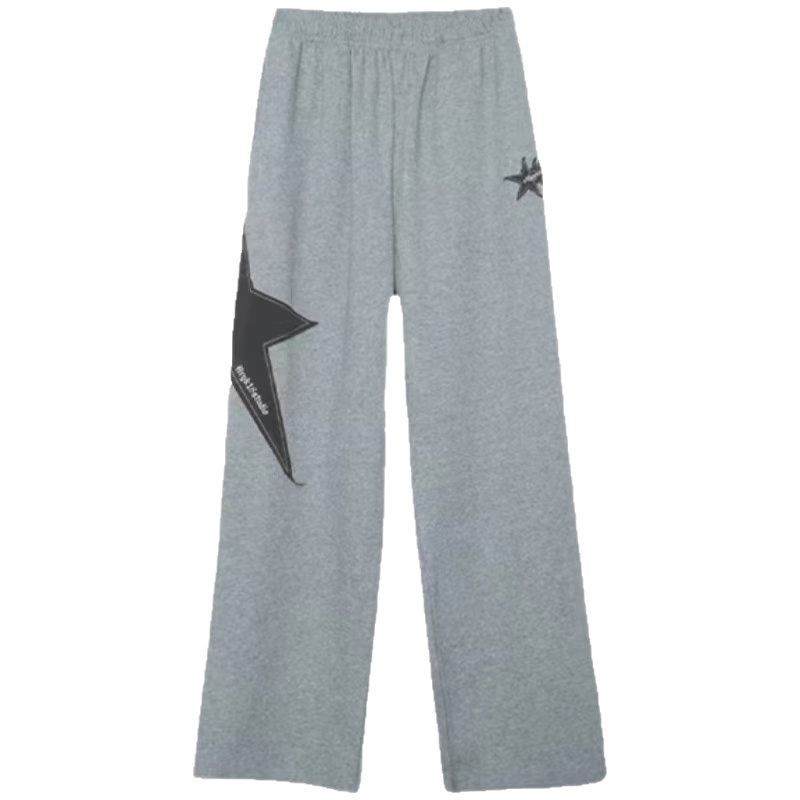 Pantaloni sport largi pentru femei, primăvară-vară, stil stradal hip-hop, croială dreaptă, largi