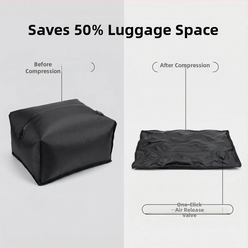 Vákuové kompresné úložné vrecko na batohy a batožinu, veľká kapacita, vodeodolné, extrahovateľné vzduchom, 13-vrstvová tkanina