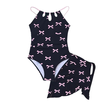 2026 Costum de baie pentru copii, imprimeu cu fluture, stil Little Chanel pentru fete