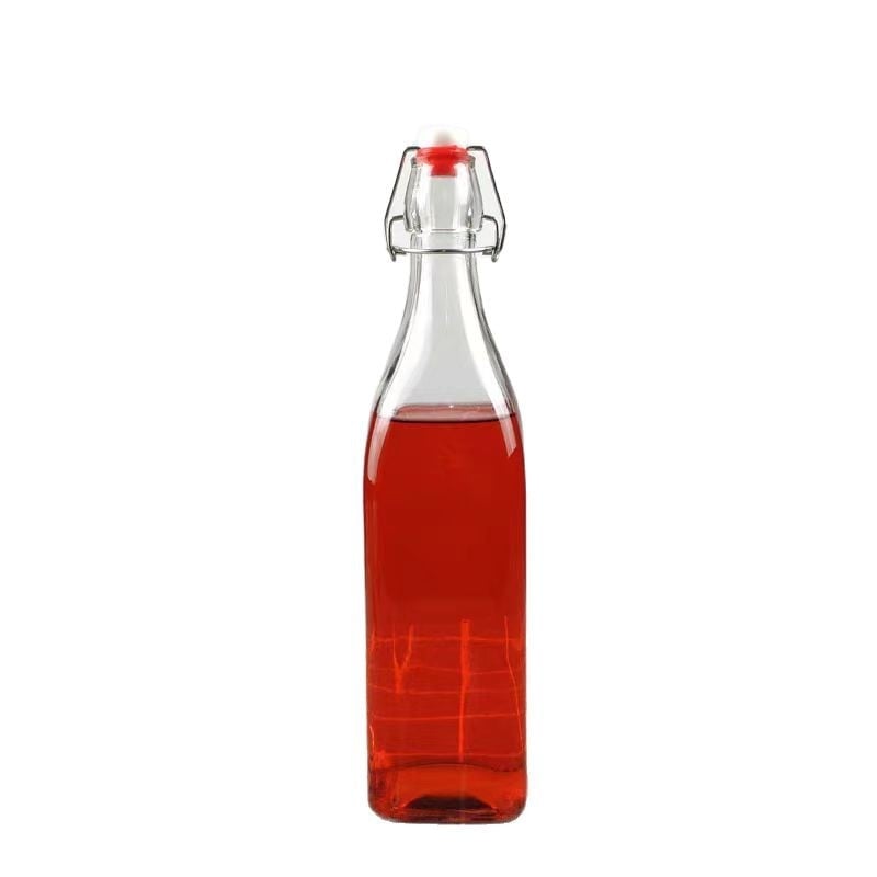 Lock&Lock sticlă de vin – sigilată, transparentă, îngroșată, recipient pentru băuturi; sticlă goală pentru lichior, lapte și suc; 60ml rotund, 250ml, 500ml, 1000ml; opțiuni Kraft hârtie.