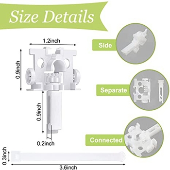 Set de 20 role de ghidare și 20 piese de conectare pentru jaluzele verticale – accesorii DIY de înlocuire