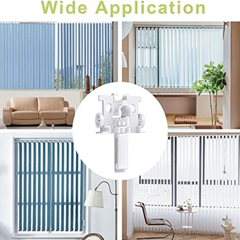 Set de 20 role de ghidare și 20 piese de conectare pentru jaluzele verticale – accesorii DIY de înlocuire