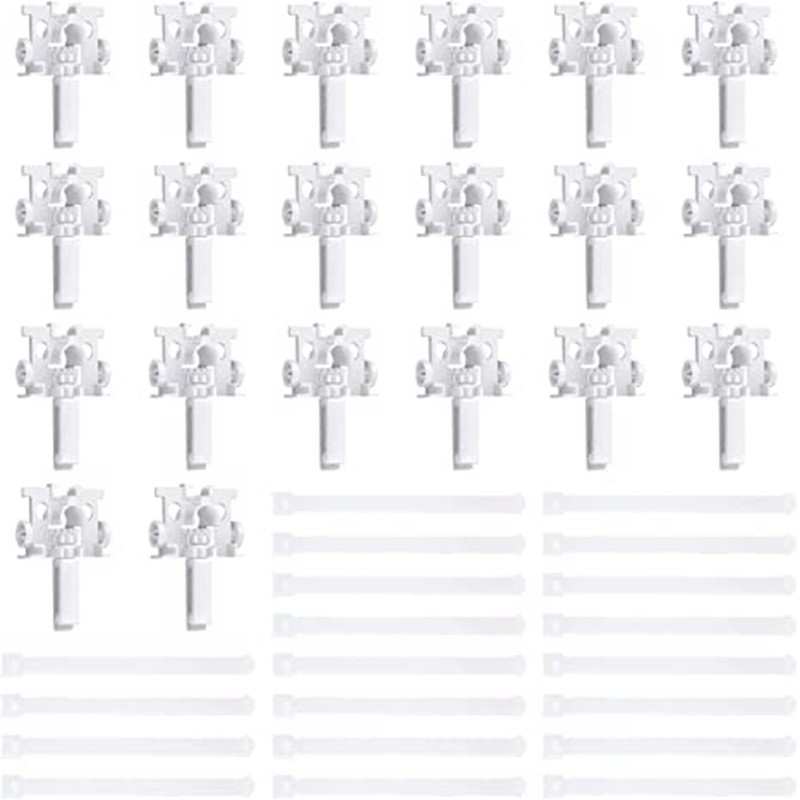Set de 20 role de ghidare și 20 piese de conectare pentru jaluzele verticale – accesorii DIY de înlocuire