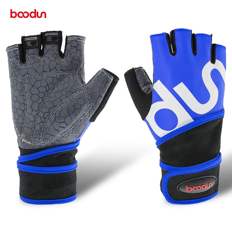 Ръкавици за китката с половин пръст за тежести и фитнес, удължени, Lycra