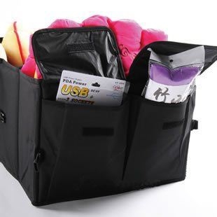 Organizator pliabil pentru portbagaj, 40 L, din țesătură Oxford, interiorul mașinii.