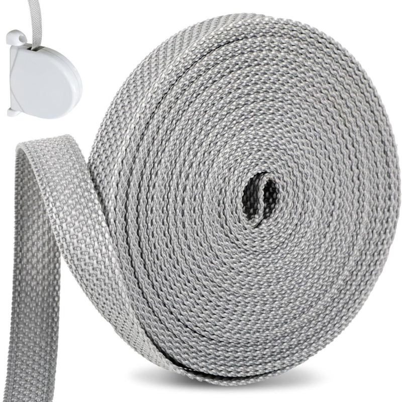 Bandă din nylon de 5 m x 14 mm pentru jaluzele rulante, protecție UV și rezistență ridicată la rupere, pentru rulouri și mașini de înfășurat