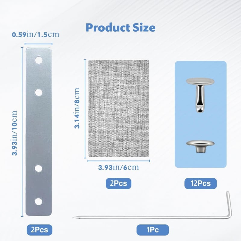 Kit de reparare a webbing-ului pentru rulouri cu placă de întărire din oțel inoxidabil