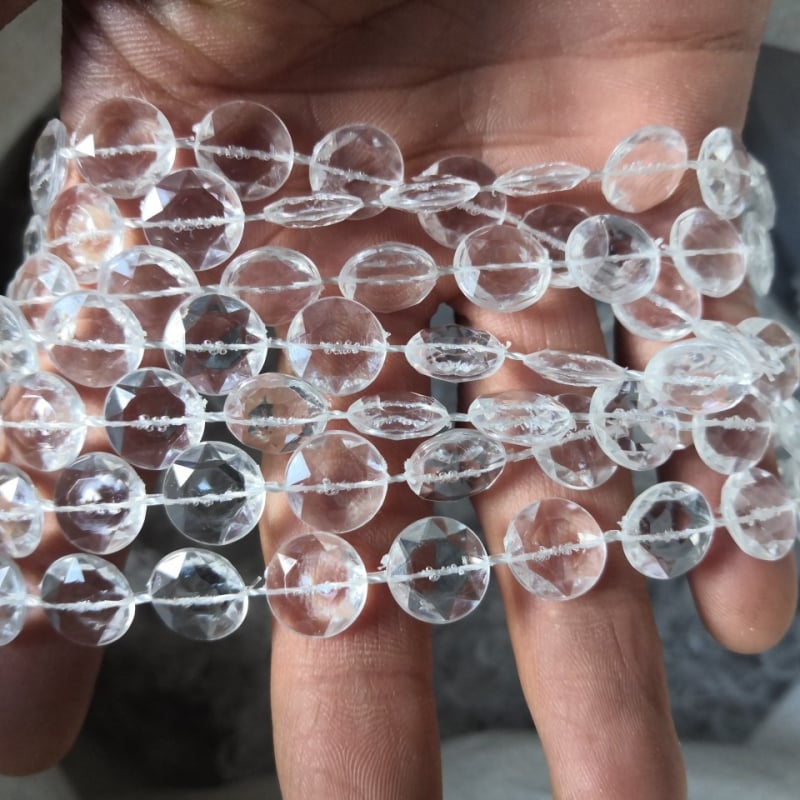 Lanț de mărgele plate de 10 mm pentru perdele de nuntă – accesorii