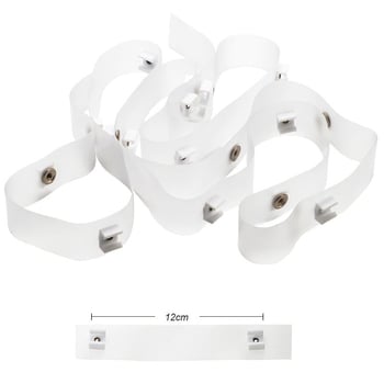 Gordină transparentă din PVC cu șină serpentină, suspensie, accesorii pentru bandă de alunecare
