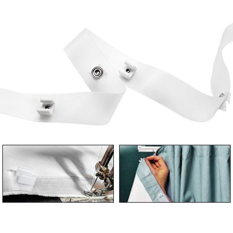 Gordină transparentă din PVC cu șină serpentină, suspensie, accesorii pentru bandă de alunecare