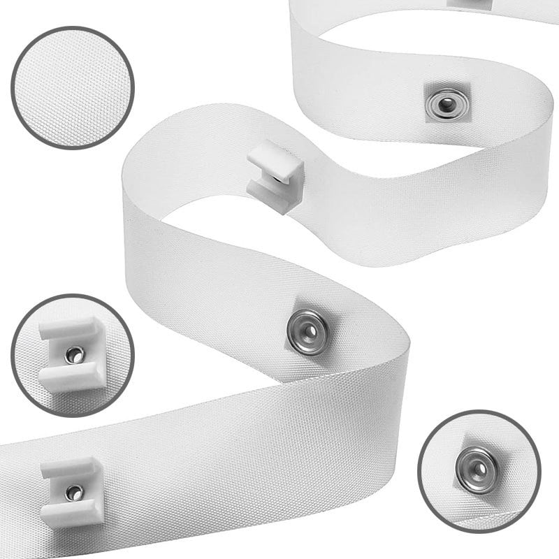 Gordină transparentă din PVC cu șină serpentină, suspensie, accesorii pentru bandă de alunecare