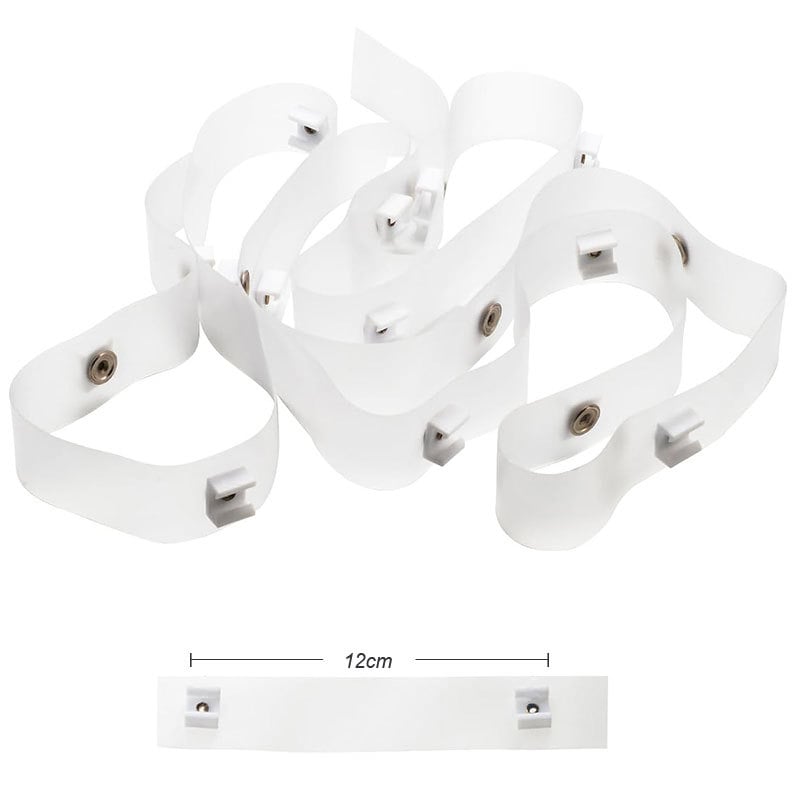 Gordină transparentă din PVC cu șină serpentină, suspensie, accesorii pentru bandă de alunecare