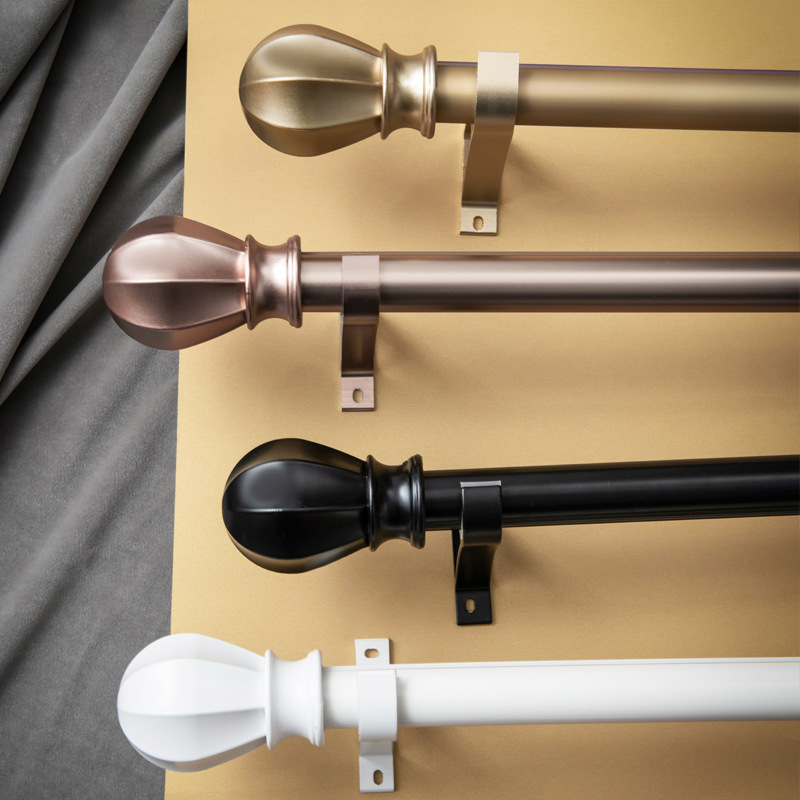 Bară pentru perdele din aluminiu, design modern de lux, grosime sporită, stil roman, negru și alb, pentru șine simple sau duble, suporturi pentru dormitor