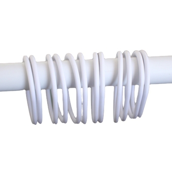 Cupluri și inele pentru perdele din plastic, accesorii PVC pentru duș, inel în formă de C și bară telescopică pentru baie