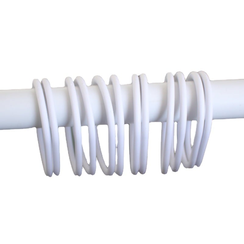 Cupluri și inele pentru perdele din plastic, accesorii PVC pentru duș, inel în formă de C și bară telescopică pentru baie