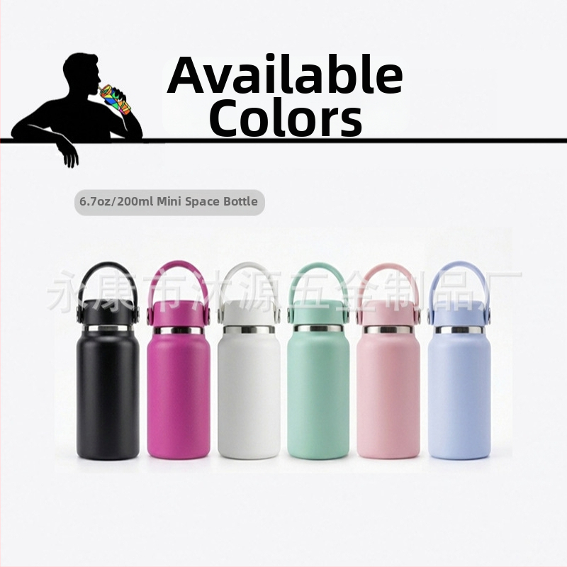 6,7 oz Mini Space Flask – vákuovo izolovaný hrnček z nehrdzavejúcej ocele 304, kompaktná športová fľaša na vodu