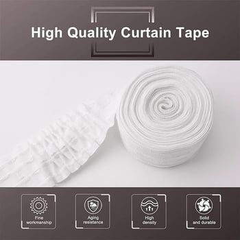 Accesorii pentru perdea: curele de pânză de 10 m cu 50 cârlige