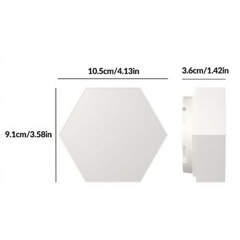 Lumină ambientală hexagonală cuantică pentru camera de gaming — mozaic DIY în formă de fag, lumină colorată, activată prin sunet, lampă de perete pentru dormitor