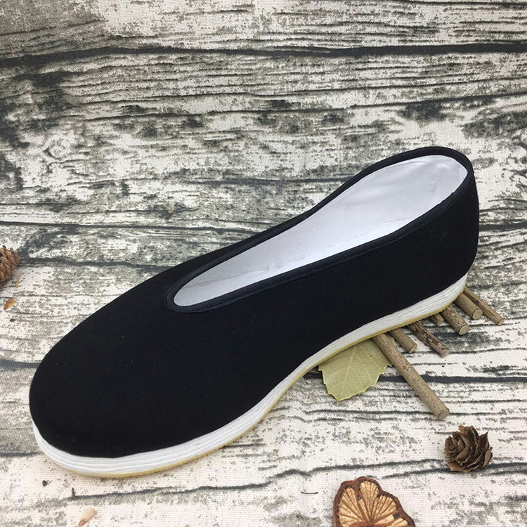Pantofi de pânză pentru bărbați, casual, cusuti manual, respirabili, partea superioară din bumbac, talpă cu straturi multiple.