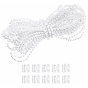 Set șnur cu mărgele pentru rulouri de 10 m - material POM, cu 10 conectori