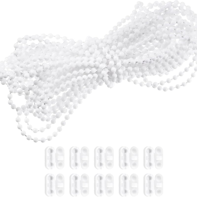 Set șnur cu mărgele pentru rulouri de 10 m - material POM, cu 10 conectori