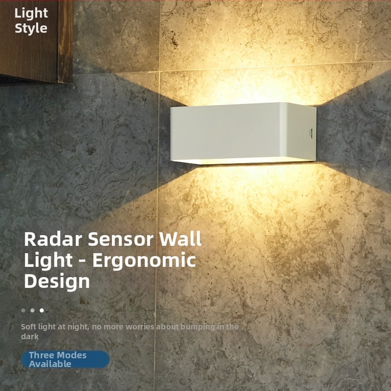 Lampă de perete cu senzor, reîncărcabilă, design modern, pentru dormitor, lângă pat, hol și scară – iluminare de noapte