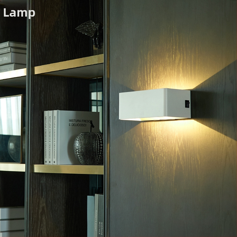 Lampă de perete cu senzor, reîncărcabilă, design modern, pentru dormitor, lângă pat, hol și scară – iluminare de noapte