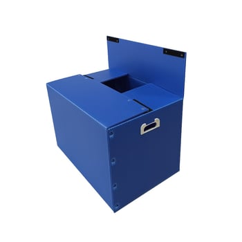 Cutii pliabile din plastic cu panouri goale pentru ambalare în comerțul transfrontalier