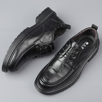 Pantofi Oxford din piele pentru bărbați, talpă moale, casual și business, antiderapante și respirabili, 2025