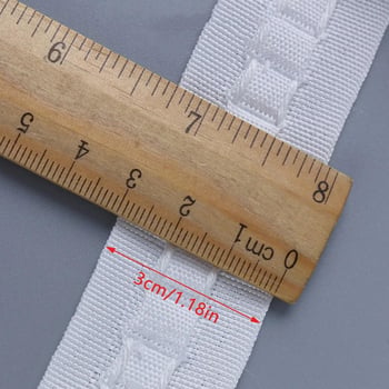 Bandă pentru perdele de 3 cm lățime, bandă subțire, bandă în stil coreean pentru perdele, accesorii pentru perdele, elemente decorative, șnur cu cârlige în formă S