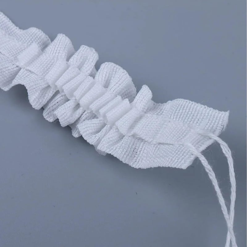 Bandă pentru perdele de 3 cm lățime, bandă subțire, bandă în stil coreean pentru perdele, accesorii pentru perdele, elemente decorative, șnur cu cârlige în formă S