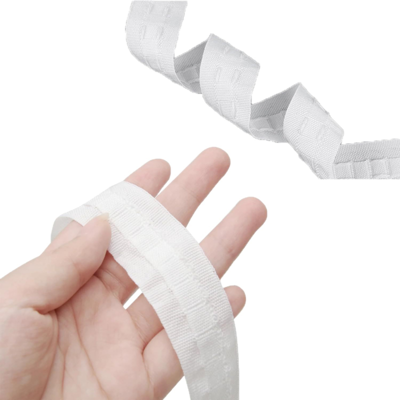 Bandă pentru perdele de 3 cm lățime, bandă subțire, bandă în stil coreean pentru perdele, accesorii pentru perdele, elemente decorative, șnur cu cârlige în formă S