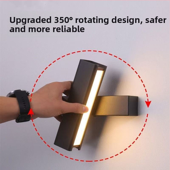 Trendová otočná nástenná lampa k posteli do spálne a obývačky, ambientné nástenné svetlo s minimalistickým moderným dizajnom